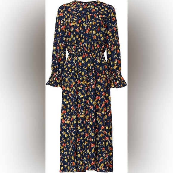 Victor Alfaro Watercolor Floral Midi Dress - Picture 5 of 7